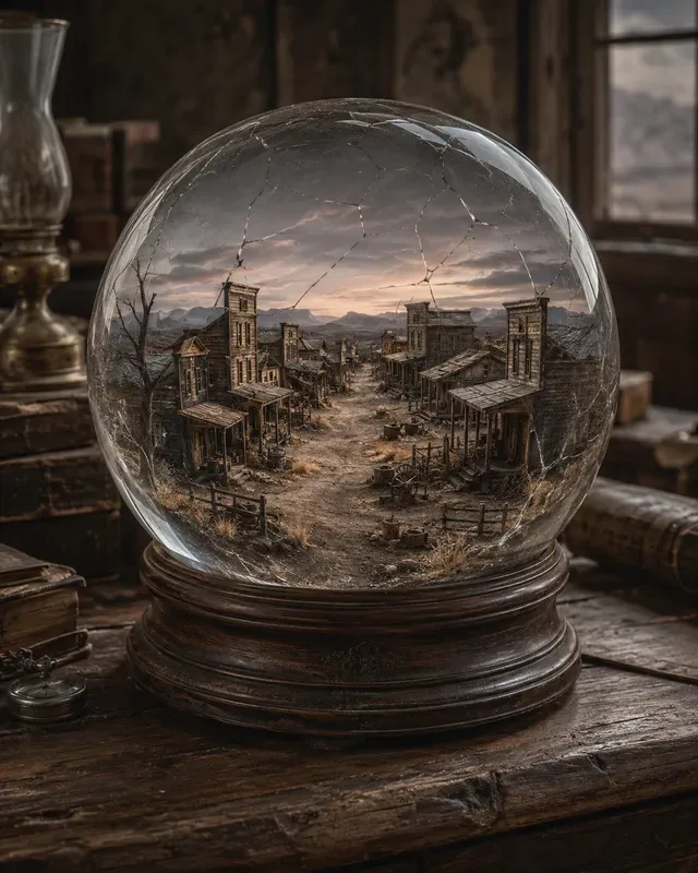 Miniature Ghost Town Dioramas