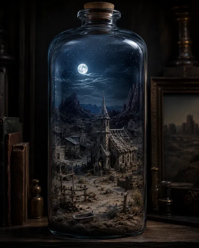 Miniature Ghost Town Dioramas