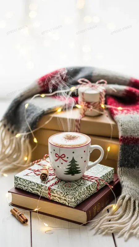 Cozy Coffee Moments Christmas Photos