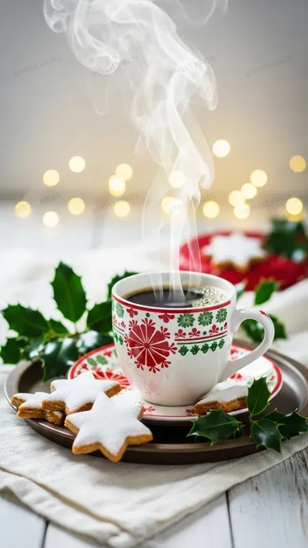 Cozy Coffee Moments Christmas Photos