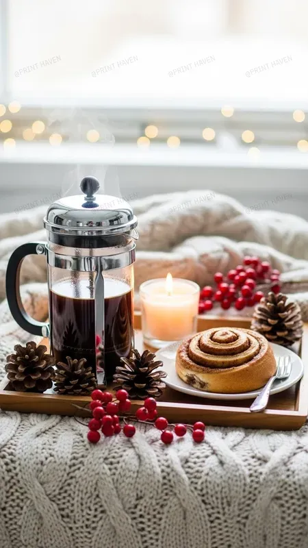Cozy Coffee Moments Christmas Photos