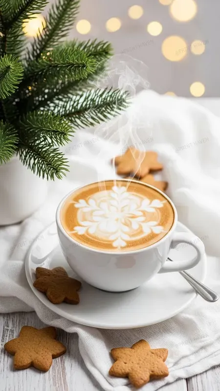 Cozy Coffee Moments Christmas Photos
