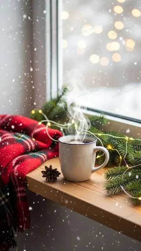 Cozy Coffee Moments Christmas Photos