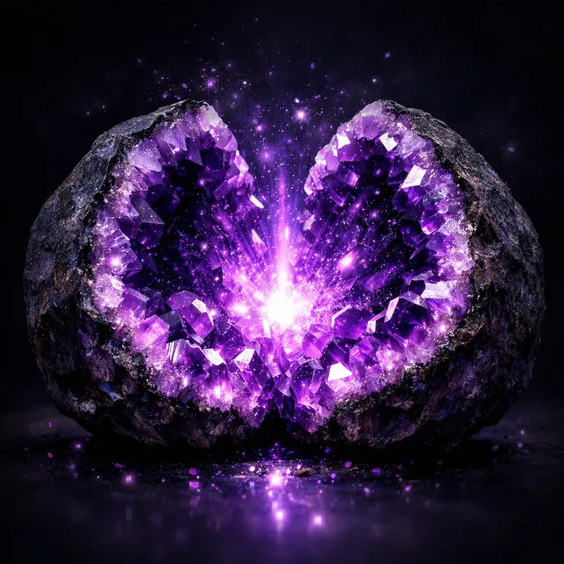 Glowing Crystal Geodes