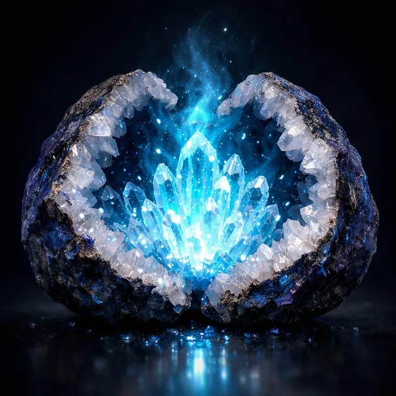 Glowing Crystal Geodes