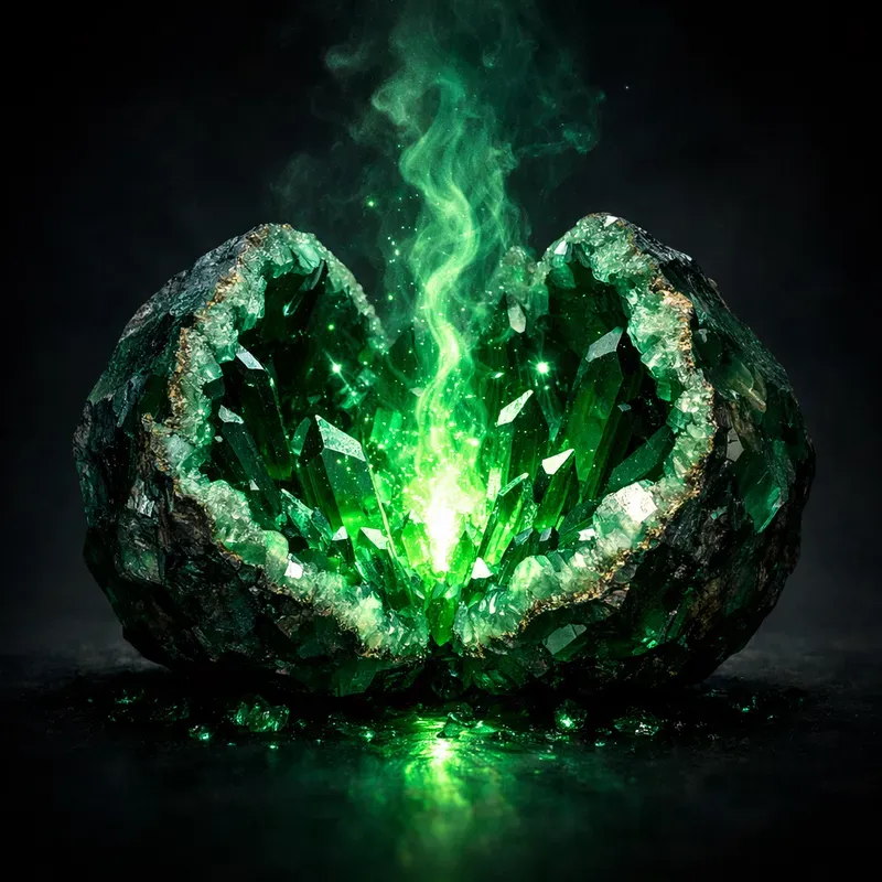 Glowing Crystal Geodes
