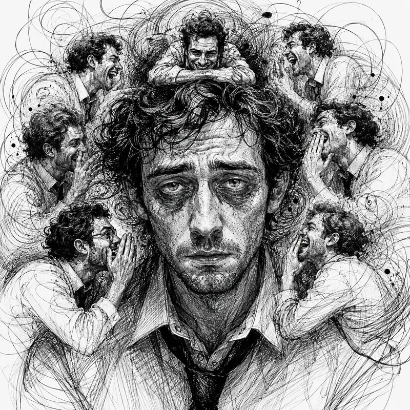 Surreal Laughter Ink Art