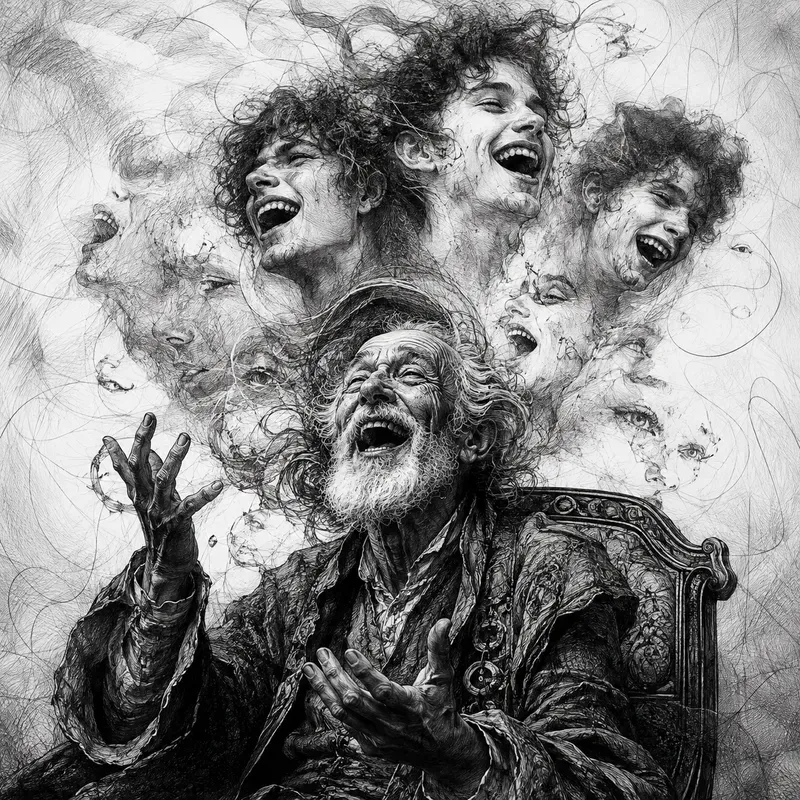 Surreal Laughter Ink Art