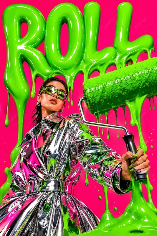 Glossy Pop Art Fluidity Art