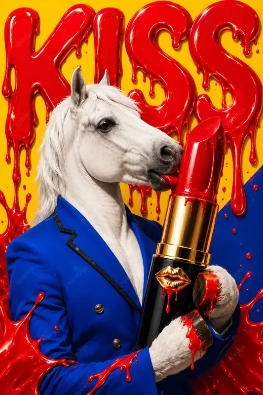 Glossy Pop Art Fluidity Art