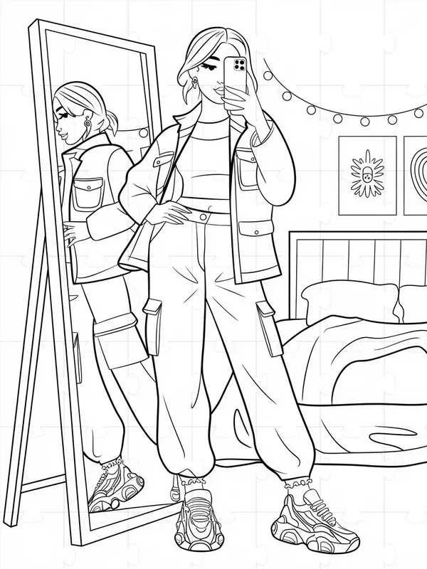 Cozy Girl Moments Coloring Pages For Teens