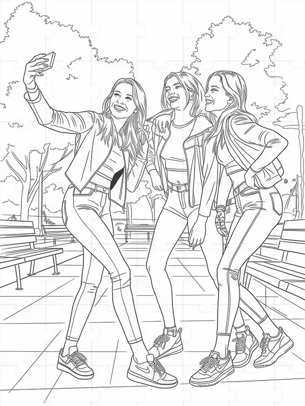 Cozy Girl Moments Coloring Pages For Teens