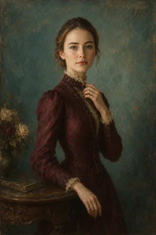 1910 Classical Oil Portraits