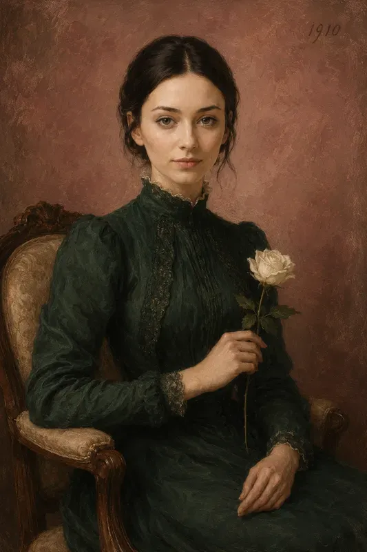 1910 Classical Oil Portraits
