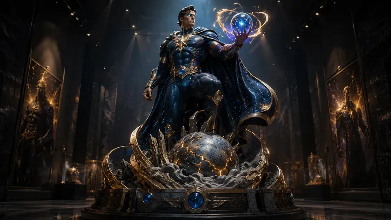 Epic Superhero Statue Masterpieces 8K