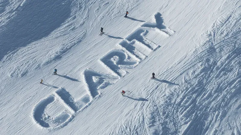 Aerial Photography Using Snow Typography