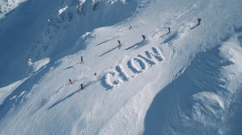 Aerial Photography Using Snow Typography