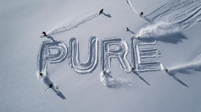 Aerial Photography Using Snow Typography