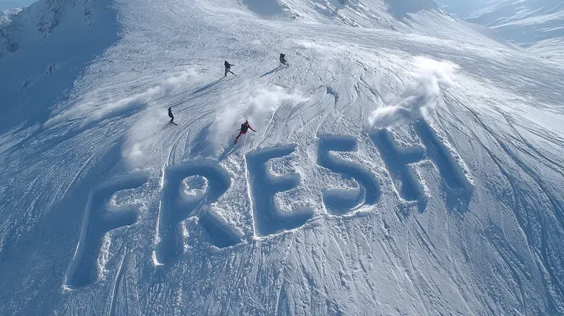 Aerial Photography Using Snow Typography