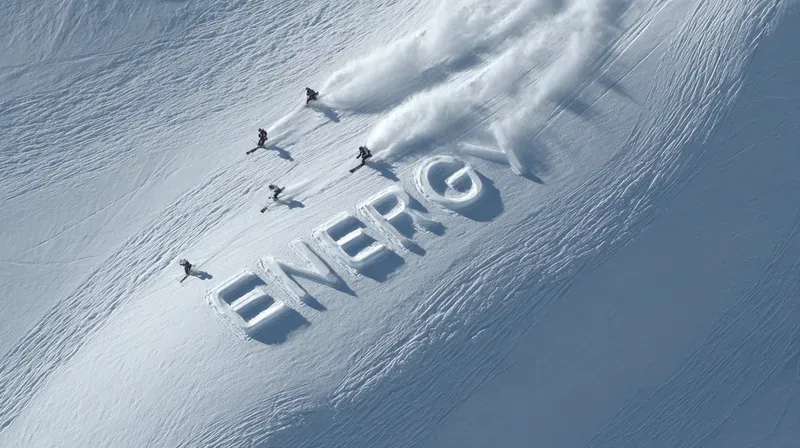 Aerial Photography Using Snow Typography