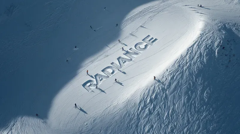 Aerial Photography Using Snow Typography