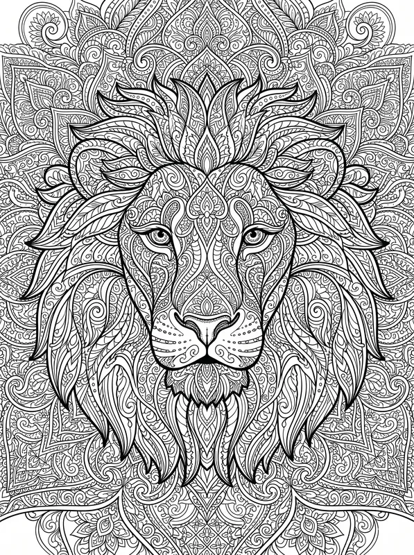 Intricate Adult Coloring Book Pages