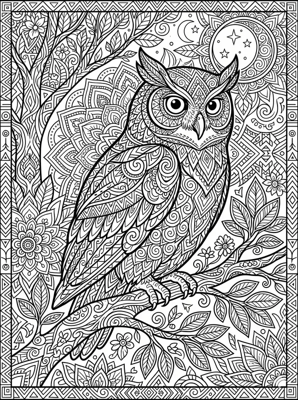 Intricate Adult Coloring Book Pages