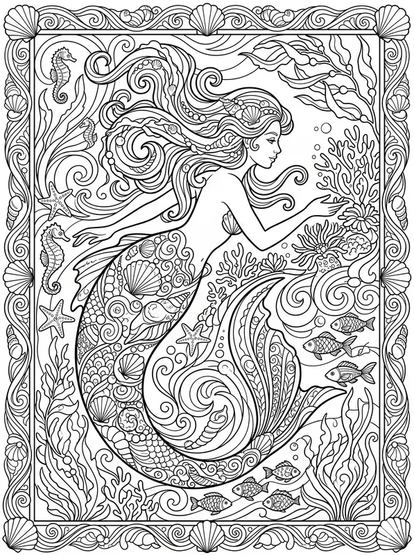 Intricate Adult Coloring Book Pages