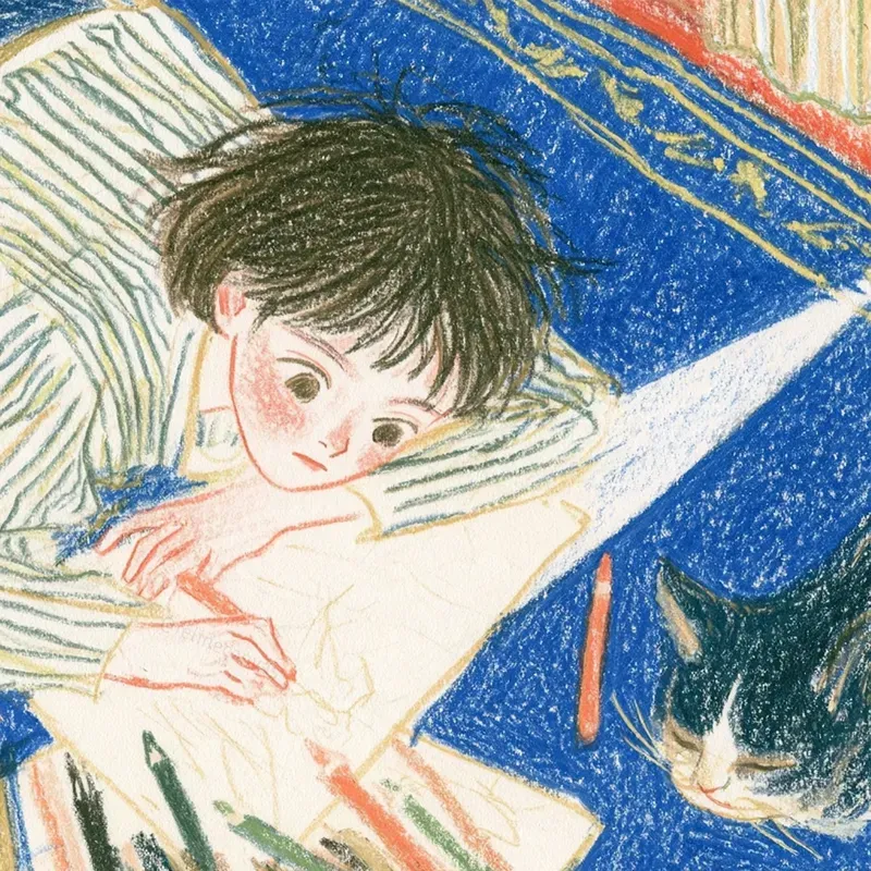 Cozy Colored Pencil Storybook Art