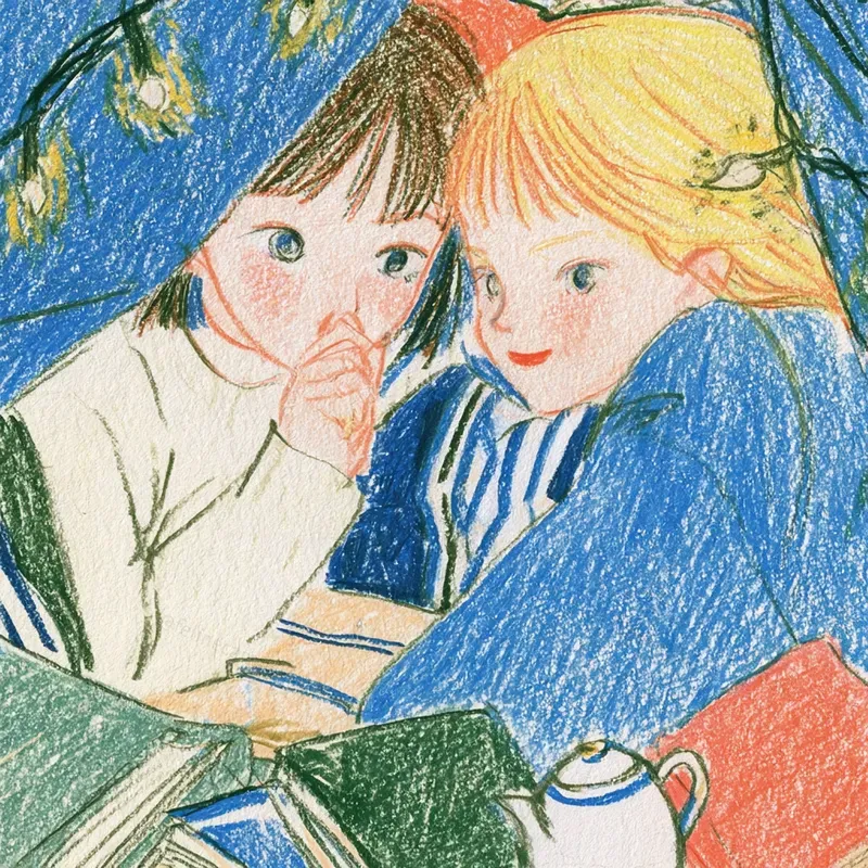 Cozy Colored Pencil Storybook Art