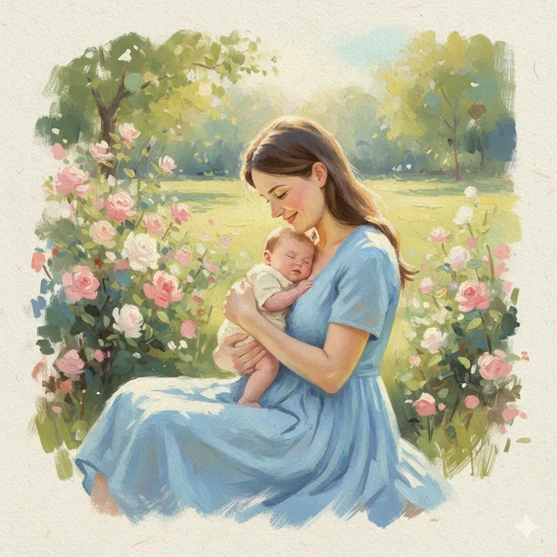 Mothers Love Oil Painting Art