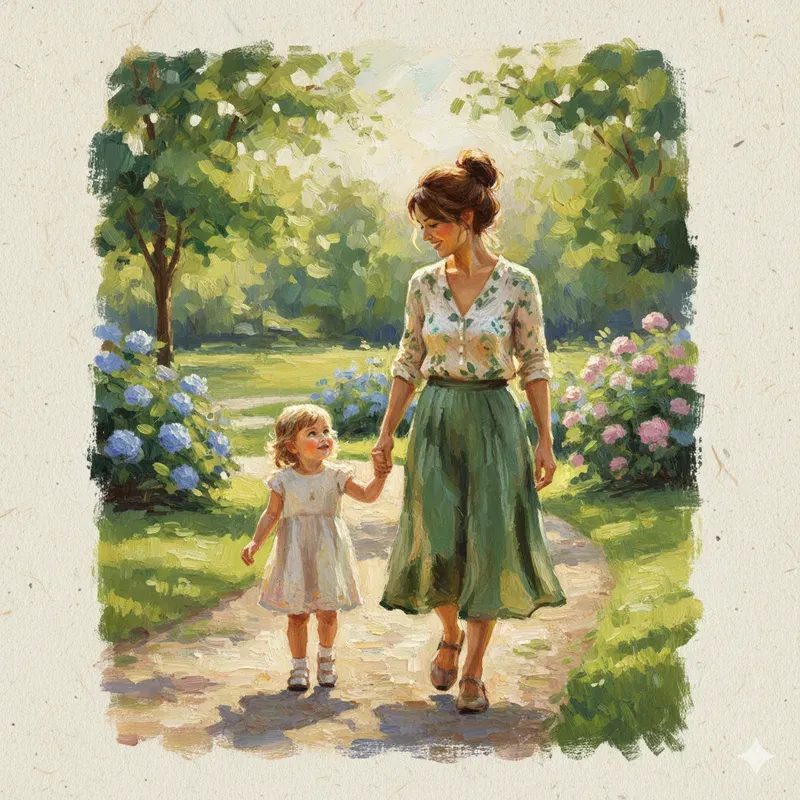 Mothers Love Oil Painting Art