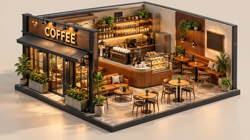 3D Isometric Business Scenes