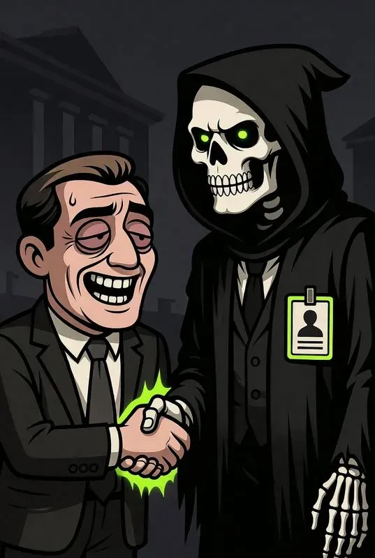 Dark Humor Satirical Vector Art