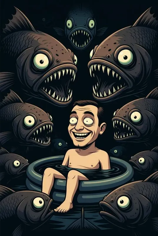 Dark Humor Satirical Vector Art
