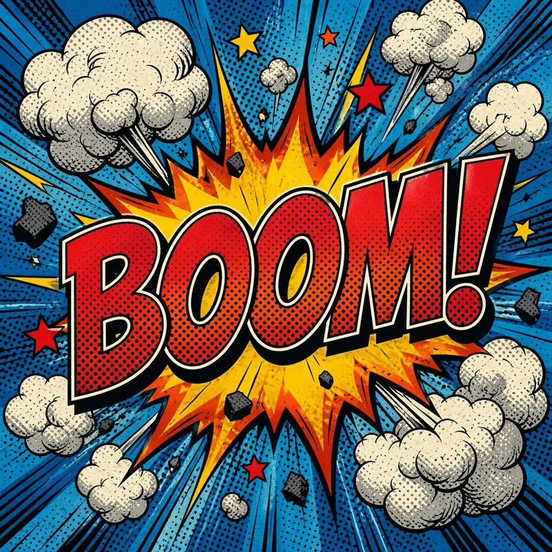 Pop Art Comic Explosion Generator