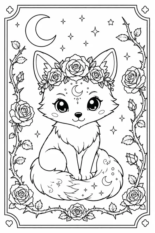 Kawaii Gothic Coloring Book Generator
