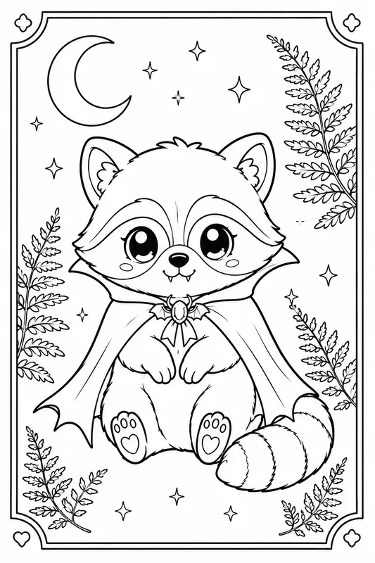 Kawaii Gothic Coloring Book Generator