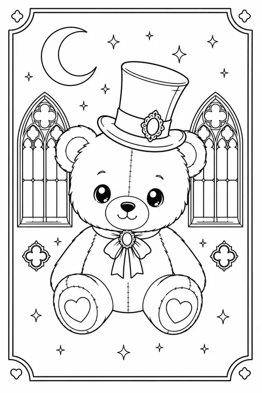 Kawaii Gothic Coloring Book Generator