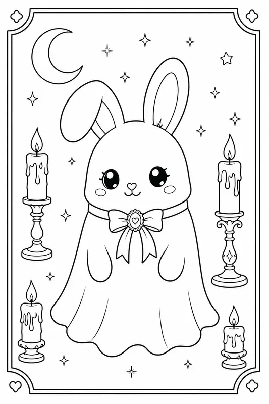 Kawaii Gothic Coloring Book Generator