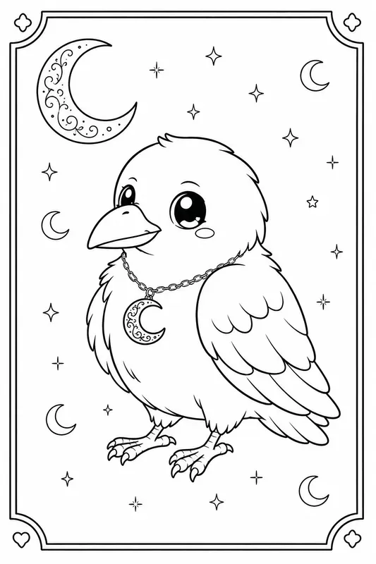 Kawaii Gothic Coloring Book Generator
