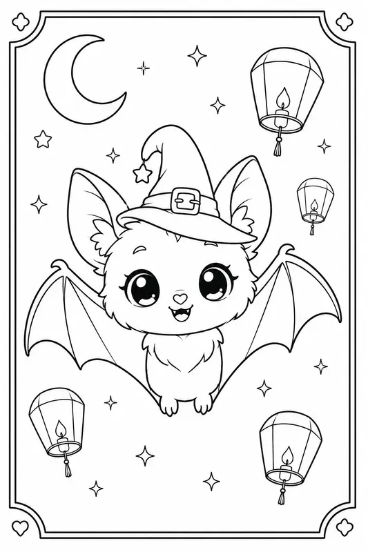 Kawaii Gothic Coloring Book Generator