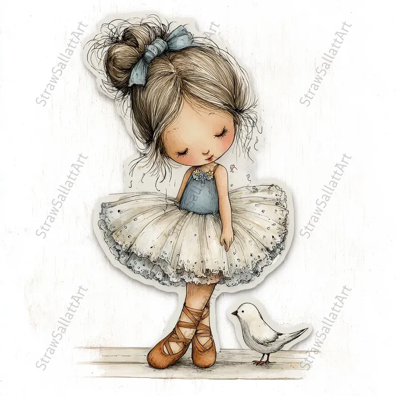 French Cottagecore Character Stickers