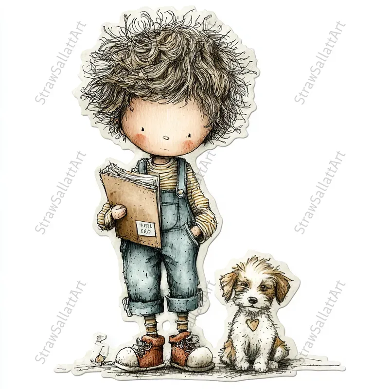 French Cottagecore Character Stickers