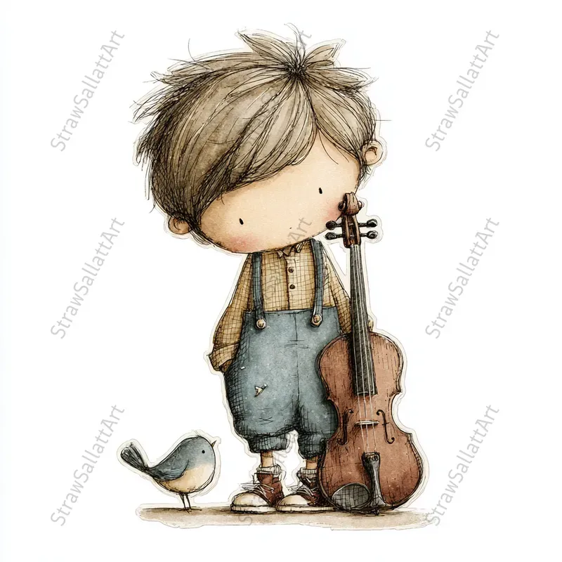 French Cottagecore Character Stickers