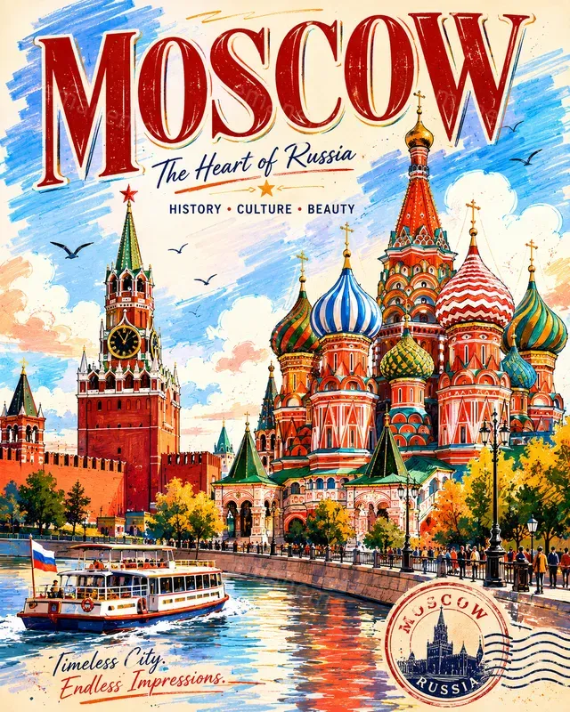 Vibrant Marker Drawing Style City Posters