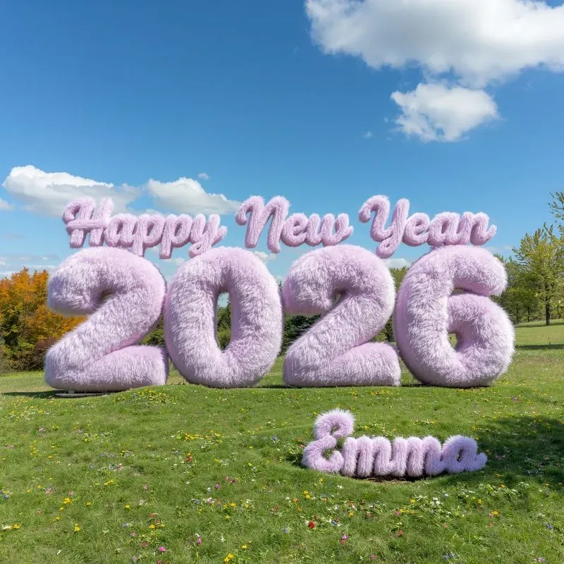 Custom Fluffy Name Designs For New Year