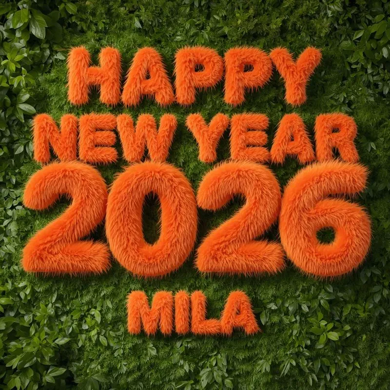 Custom Fluffy Name Designs For New Year
