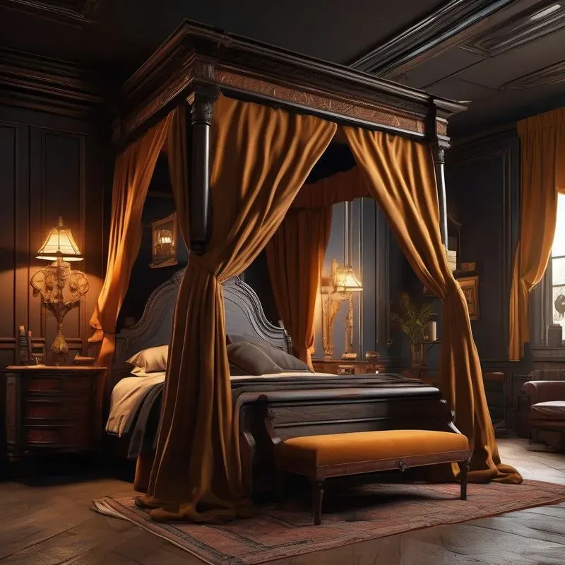 Dark Academia Interiors Sdxl