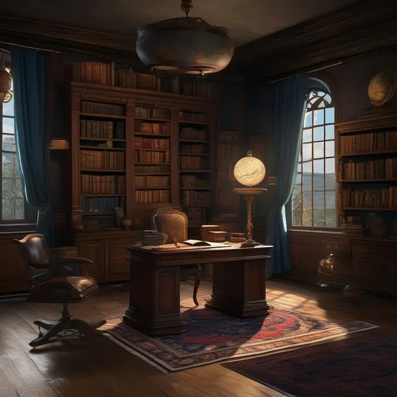 Dark Academia Interiors Sdxl